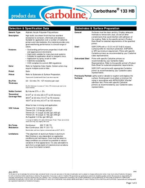 carbothane 133 hb pds.